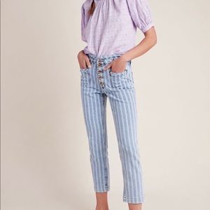 Pilgrim and the Letterpress/Anthropology striped Jeans